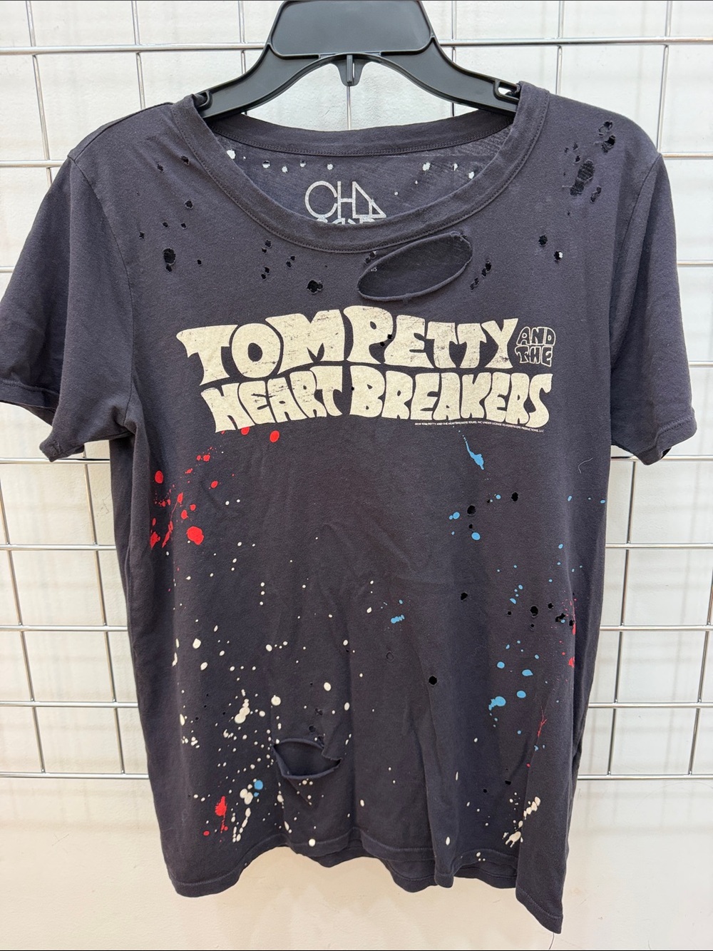 Tom Petty & The Heartbreakers Graphic Distressed Black Tee
